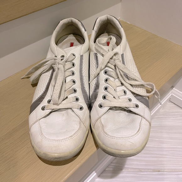 PRADA Men’s White Sneakers. Size 11. - Picture 1 of 4